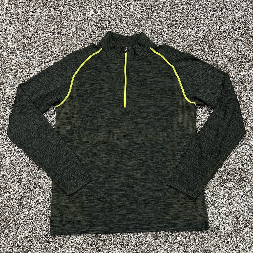 Men's Lululemon Quarter-Zip Pullover with Neon Trim
